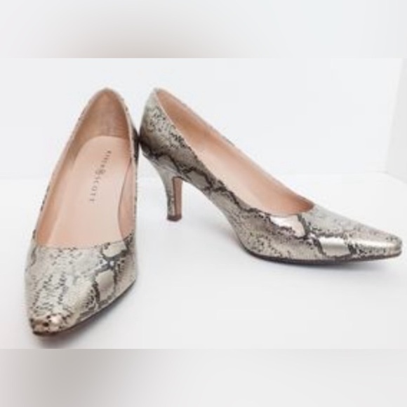 KAREN SCOTT Python snakeskin “Clancy” pointy toe 3” heel size 9 1/2 M - Picture 1 of 11